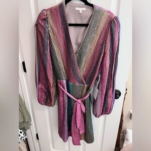 Nordstrom Rainbow Sequin Wrap Dress